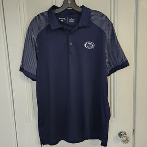 Penn State Nittany Lions Antigua Mens Large Polo Golf Embroidered Blue